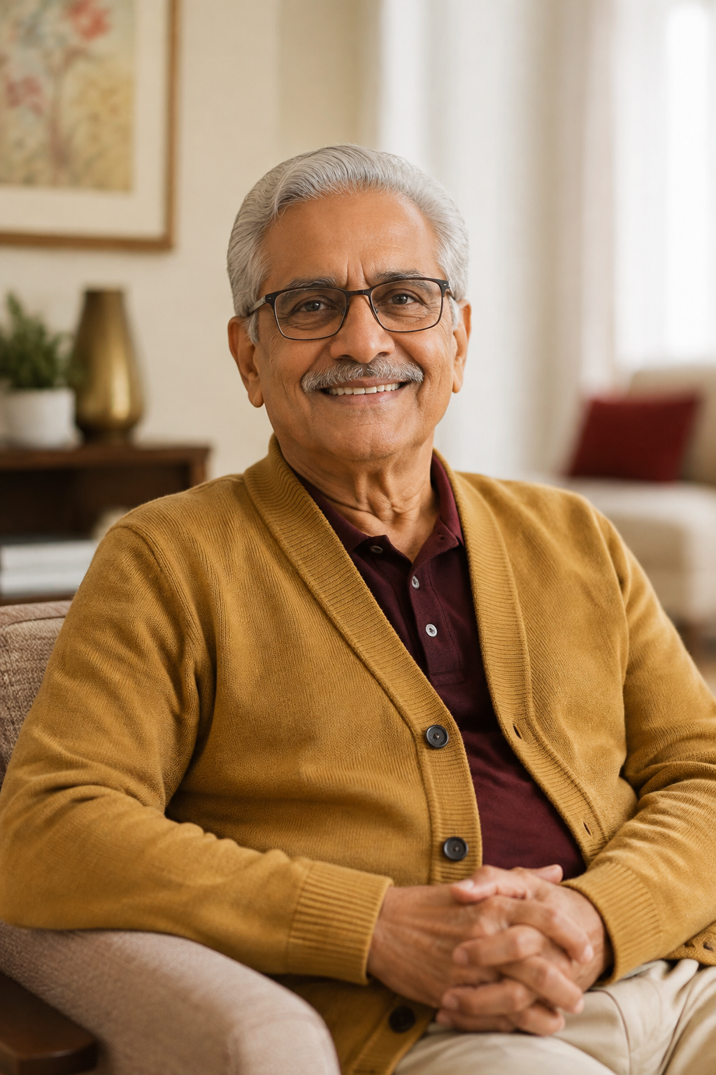 Senior receiving supportive care
